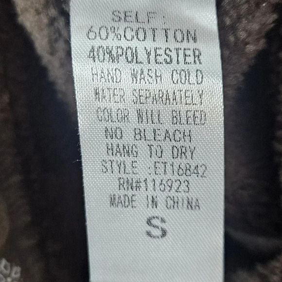 New! Easel Handkerchief Printed Button Down Shirt Jacket S - Picture 6 of 7